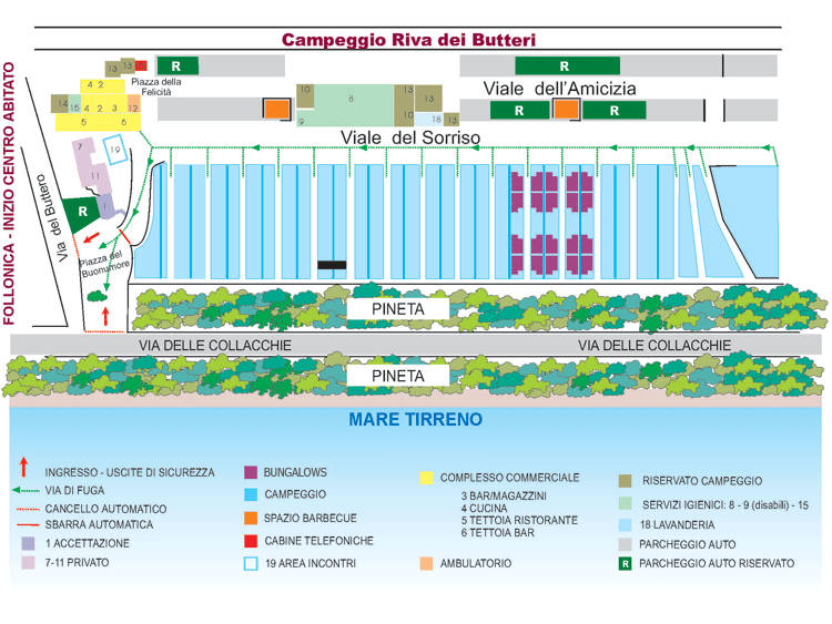 mappa campeggio